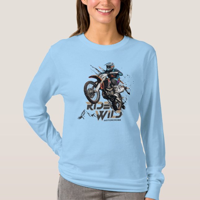 Camiseta Ride Wild | Larga manga de las mujeres (Anverso)