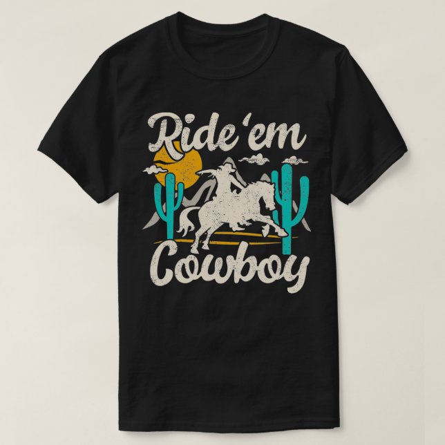 Camiseta Ride'em cowboy casual chic graphic for women funny (Diseño del anverso)