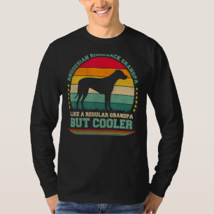 Camiseta Ridgeback Abuelo retro de perro negro masculino