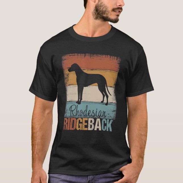 Camiseta Ridgeback Rhodesia Dueños De Perros Retro Ridge Vi (Anverso)