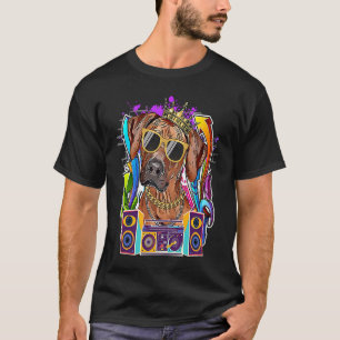 Camiseta Ridgeback Rhodesia Perro Hip Hop Música Rap 90