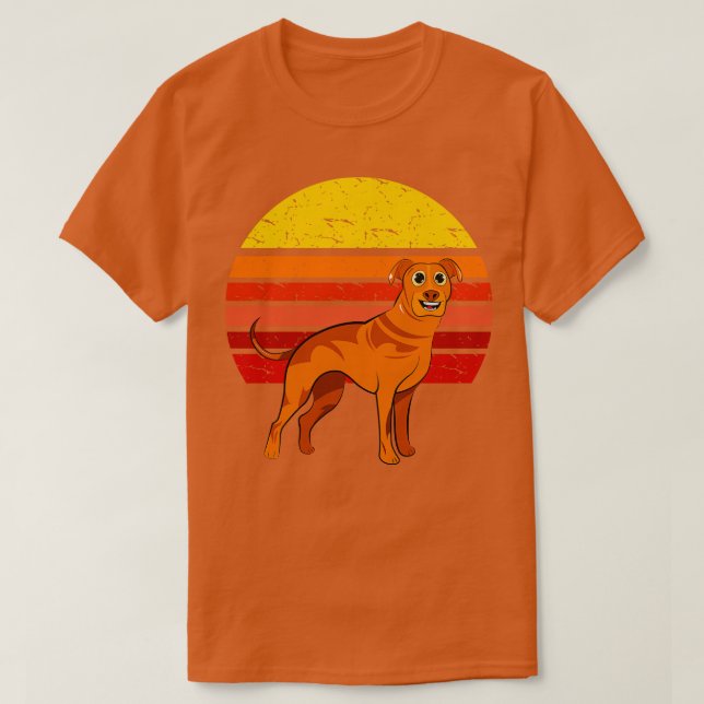 Camiseta Ridgeback Rhodesian Dog Retro (Diseño del anverso)