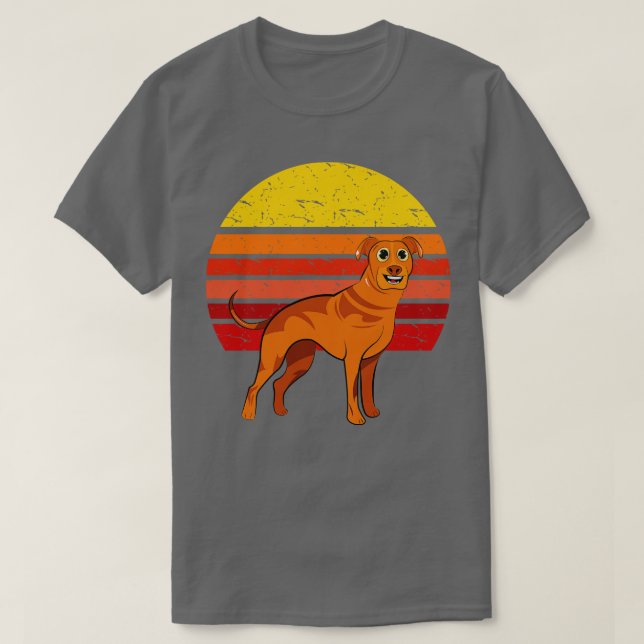 Camiseta Ridgeback Rhodesian Dog Retro (Diseño del anverso)