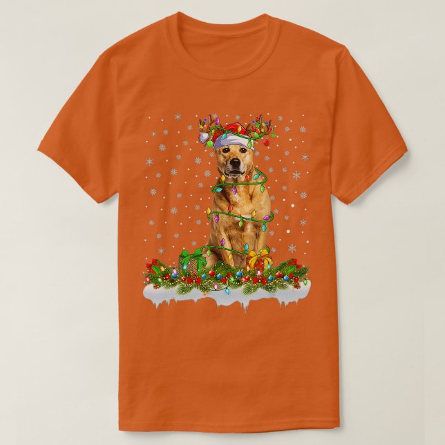 Camiseta Ridgeback Rhodesiano Perro Santa Hat Reindeer Chri (Diseño del anverso)