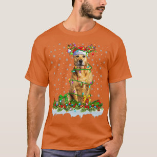 Camiseta Ridgeback Rhodesiano Perro Santa Hat Reindeer Chri