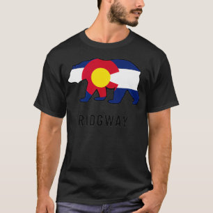 Camiseta Ridgway Colorado Flag Bear Souvenir Tee Unise