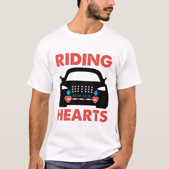 Camiseta Riding Hearts bold car design
