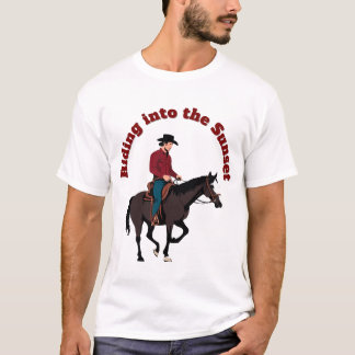 Camiseta Riding into the Sunset - Cowboy op Paard