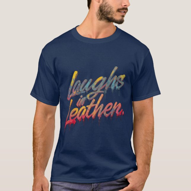 Camiseta Ríe en cuero (Anverso)