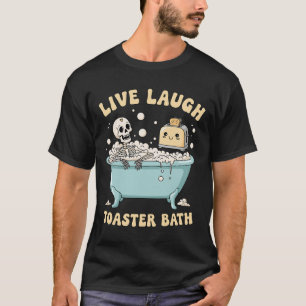 Camiseta Ríe En Vivo Toaster The Funny Skeleton Meme Dark H