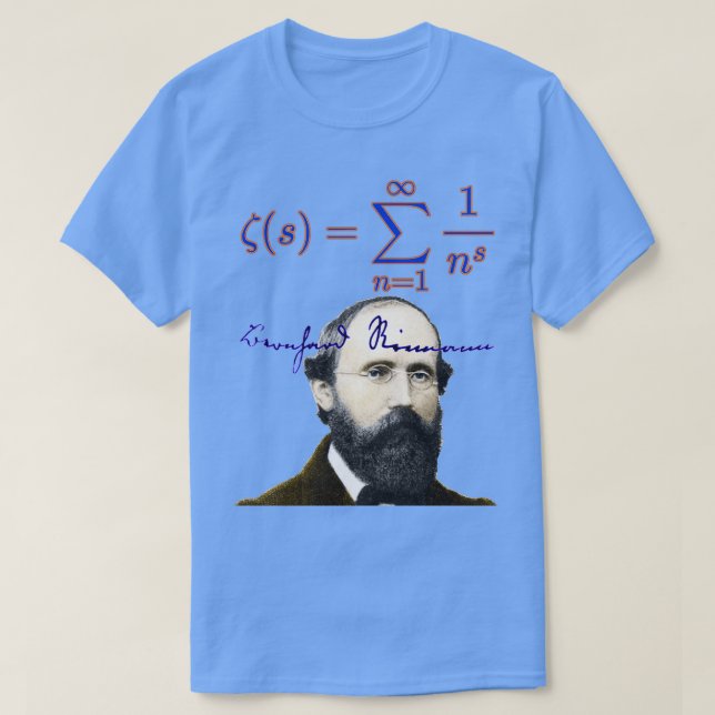 Camiseta Riemann zeta function  (Diseño del anverso)