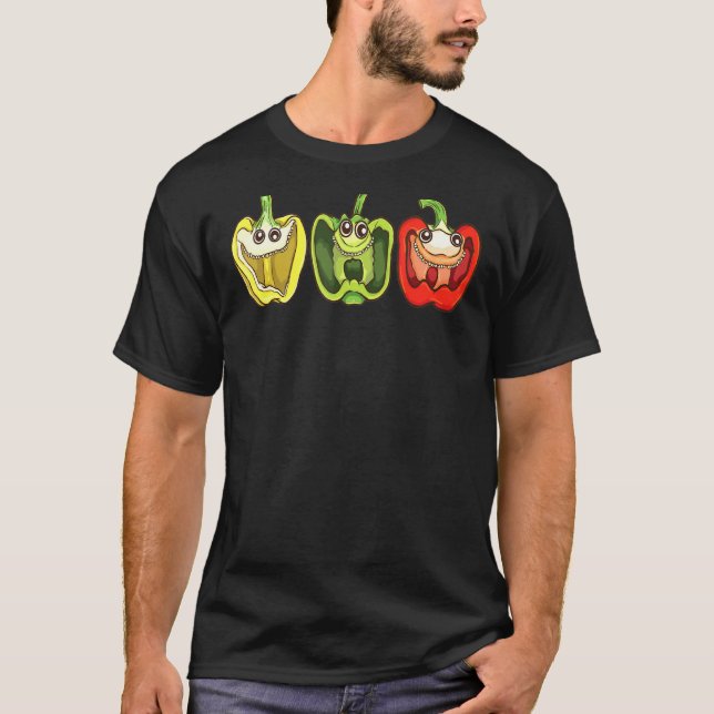 Camiseta Riendo Bell Peppers Humor Gardener Gardening (Anverso)