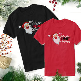 Camiseta Riéndose de Santa Claus Matando Navidades familiar