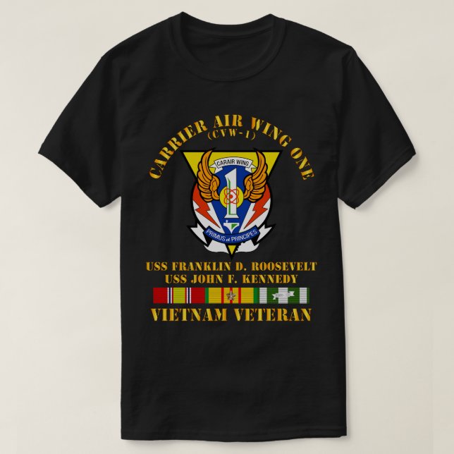 Camiseta rier Air Wing One Vietnam Veteran w VN SVC (Diseño del anverso)
