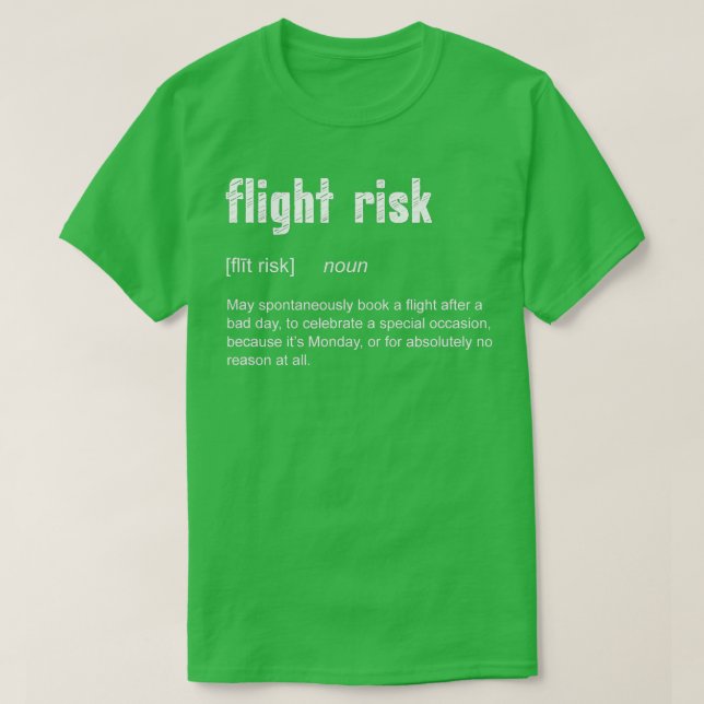 Camiseta Riesgo de vuelo para viajeros frecuentes Funny Tra (Diseño del anverso)