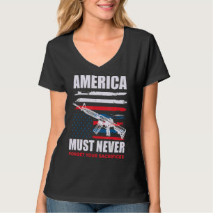 Camiseta Rifle de veteranos de bandera de Estados Unidos
