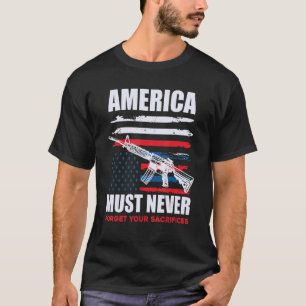 Camiseta Rifle de veteranos de bandera de Estados Unidos