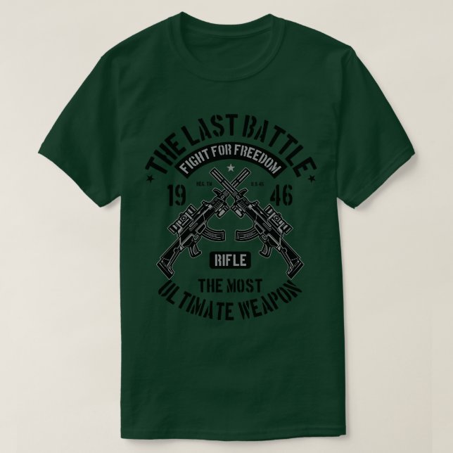 Camiseta Rifle Gun Last Battle (Diseño del anverso)