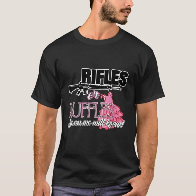 Camiseta Rifles o rigidez Fiesta de revelación de género de (Anverso)