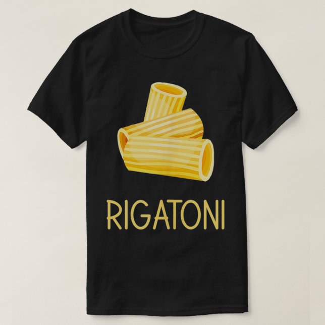 Camiseta rigatoni comida italiana (Diseño del anverso)