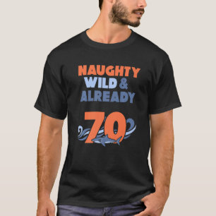 Camiseta Rigurosa salvaje y ya 70 cumpleaños Shark Premium
