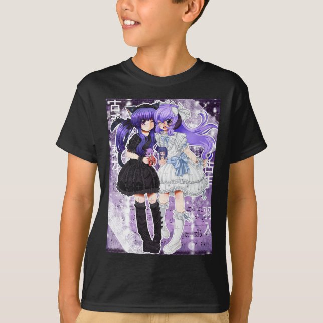 Camiseta Rika Furude And Hanyuu Sticker  (Anverso)
