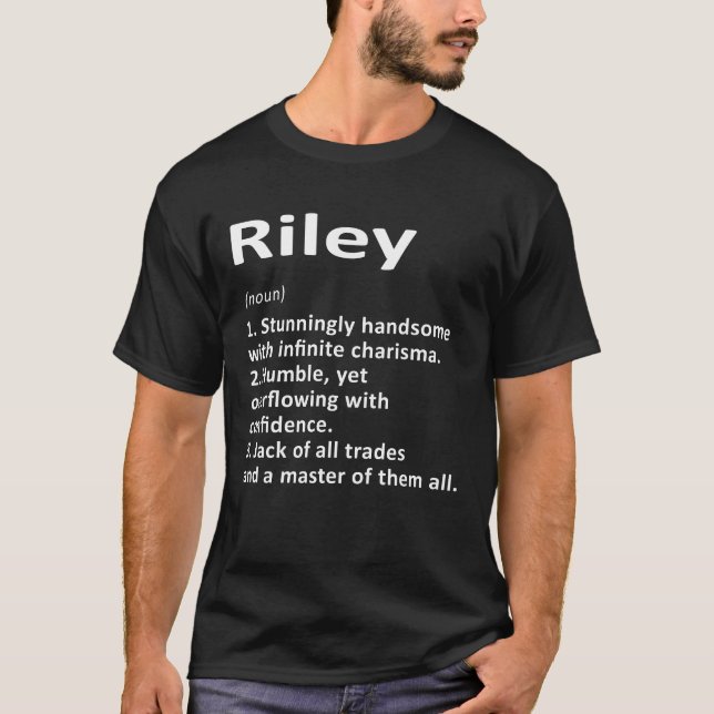 Camiseta Riley Definición Nombre Personalizado Funny Cumple (Anverso)