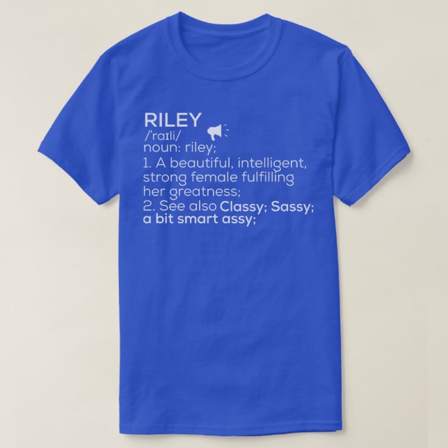 Camiseta Riley Nombre Riley Definición Riley Nombre femenin (Diseño del anverso)