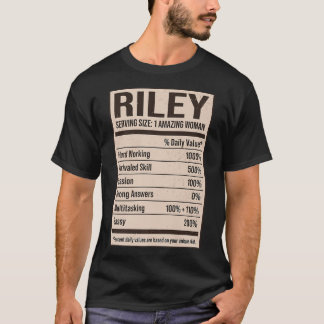 Camiseta Riley Nutrition Facts Name Nickname Alias Title Fr