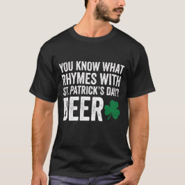 Camiseta Rimas Divertidas Con Chiste De Cerveza Del Día De 