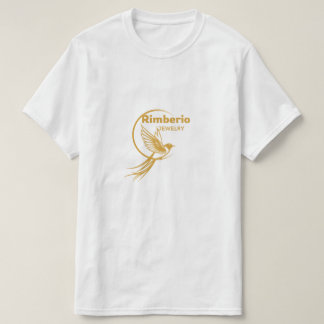 Camiseta Rimberio Joyería Lujo Logo Pájaro Oro - Elegante M