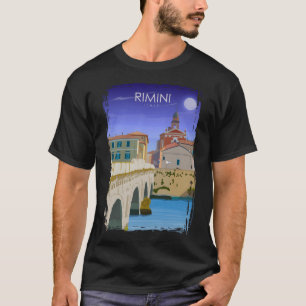 Camiseta Rimini Italia Viaje mínimo retro italiano