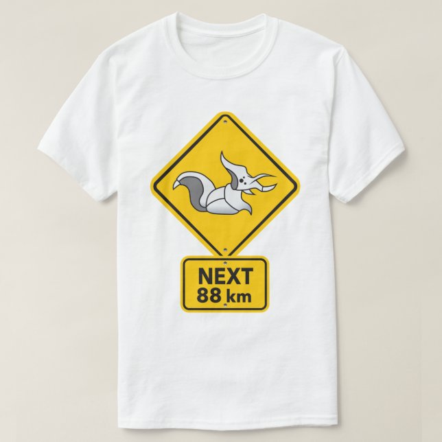 Camiseta Rimworld Megaspider Warning Road Sign funny meme i (Diseño del anverso)