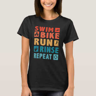 Camiseta Rincón De La Bicicleta De Natación Repetir Para Tr
