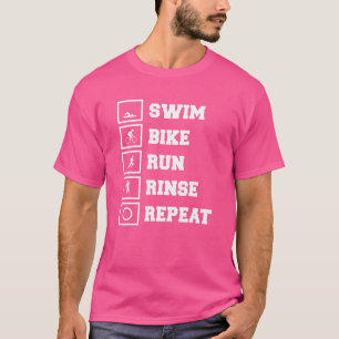 Camiseta Rincón De La Bicicleta De Natación Repite Triatlet