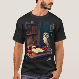 Camiseta Rincón de lectura de la oscura academia Búho Gafas