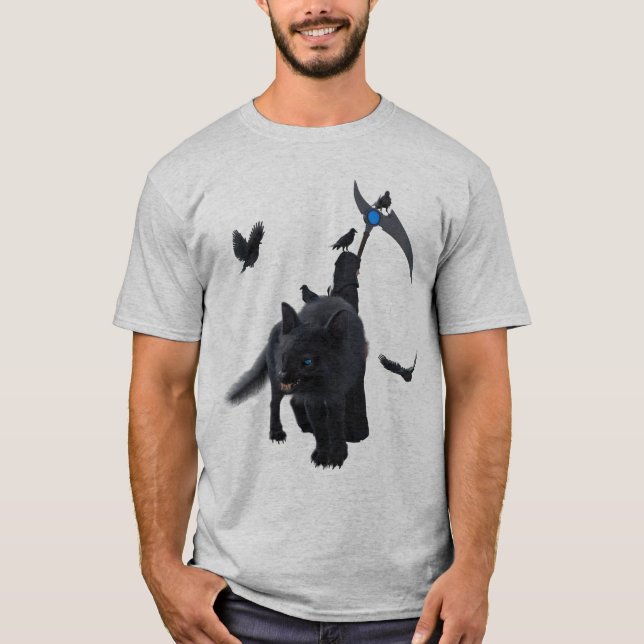 Camiseta Rincón oscuro con guardián y cuervos (Anverso)