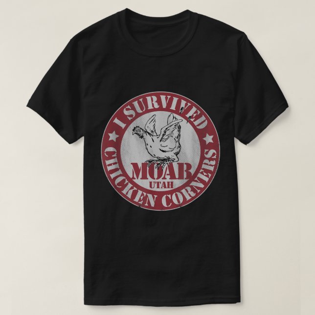 Camiseta Rincones de pollo Sobreviviente de Moab Utah OHV A (Diseño del anverso)