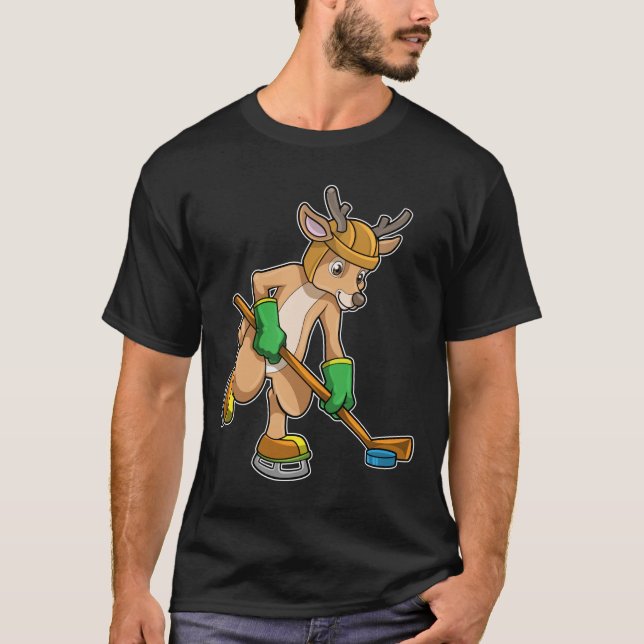 Camiseta Rinfos en hockey sobre hielo con bastón de hockey (Anverso)