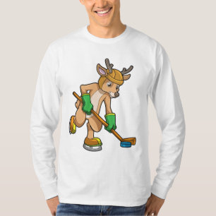 Camiseta Rinfos en hockey sobre hielo con bastón de hockey