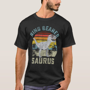 Camiseta Ring Bearer Saurus Dinosaur Boda Rex Ring Secur