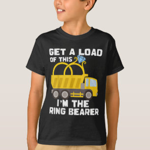 Camiseta Ring Bearer Shirt Funny Boda Truck Boys Gift Id