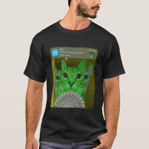 Camiseta Ring Hay Movimiento en la Puerta Principal Gato Al
