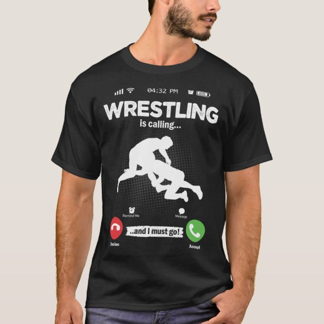 Camiseta Ring Is Calling I Must Go Wrestling Ring Battle Ho (Anverso)