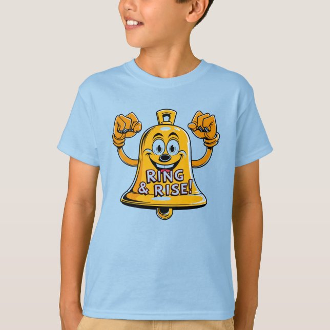 Camiseta Ring & Rise - Motivación matutina y reloj de alarm (Anverso)