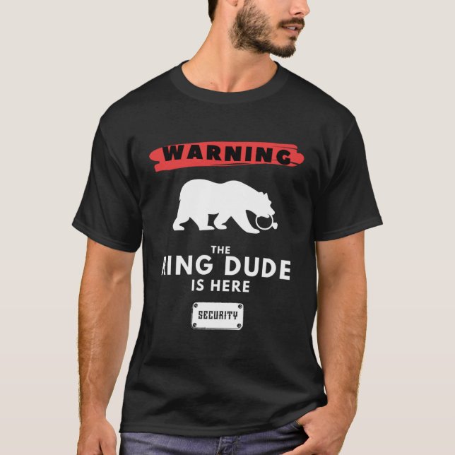 Camiseta Ring Security para Boy Ring Dude Bearer Boda (Anverso)