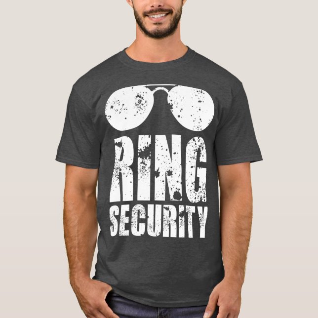 Camiseta Ring Security  Ring Bearer Boys Wedding Party (Anverso)