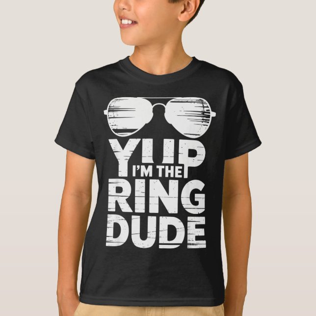 Camiseta Ring Security Wedding Party Funny Ring Bearer  (Anverso)