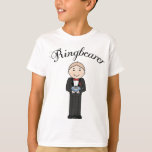Camiseta Ringbearer Kids Tee Shirt<br><div class="desc">Pequeña camiseta para el portador de la taza para su boda.</div>