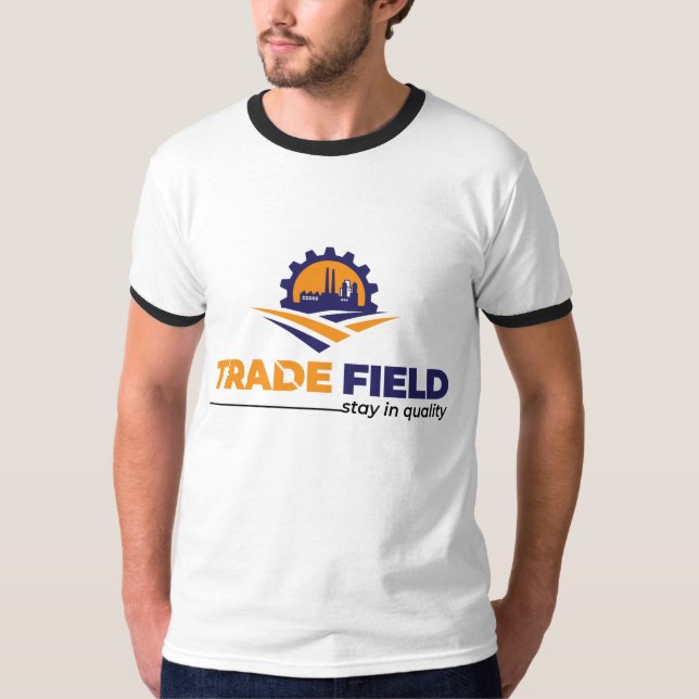 Camiseta ringer básica para hombre (Anverso)